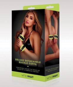 Whip Smart Glow in the Dark Deluxe Detachable Buckle Cuffs