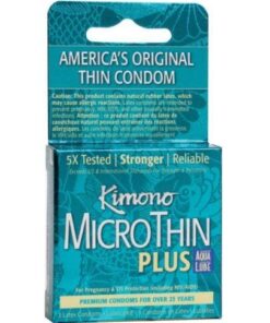 Kimono Micro Thin Aqua Lube Condom - Box of 3