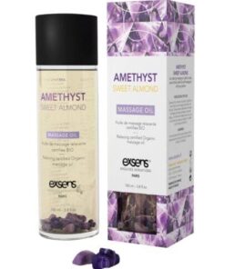 EXSENS of Paris Organic Massage Oil w/Stones - Amethyst Sweet Almond