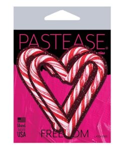 Pastease Holiday Candy Cane Heart  - Red/White O/S