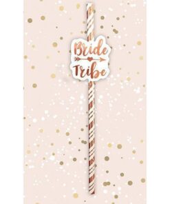 Bride Tribe Straws - Rose Gold Pack of 6