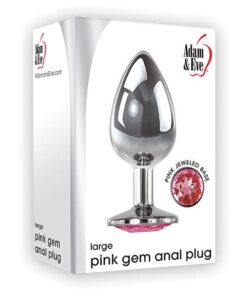 Adam & Eve Pink Gem Aluminium Anal Plug Large