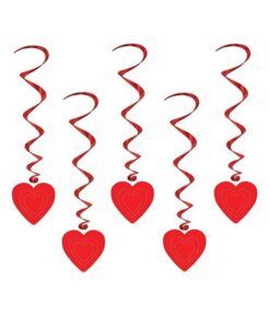 Valentines Heart Whirls - Red