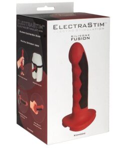 ElectraStim Silicone Fusion Komodo Dildo - Red/Black