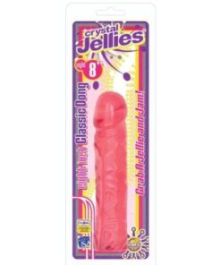 Crystal Jellies 8" Classic Dildo - Pink