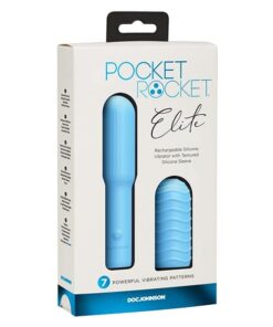 Pocket Rocket Elite Rechargeable w/Removable Sleeve - Sky Blue