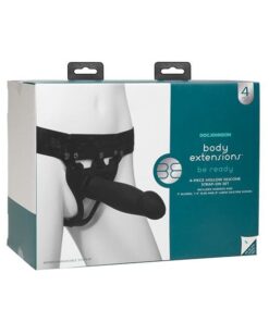 Body Extensions Be Ready 4 Piece Strap On Set - Black