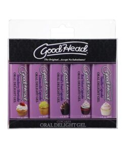 GoodHead Cupcake Oral Delight Gel - Asst. Flavors Pack of 5