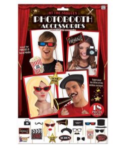 At The Movies Photo Booth Prop Kit - Set of 18 pc