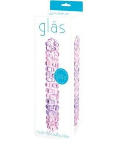 Glas Purple Rose Nubby Glass Dildo