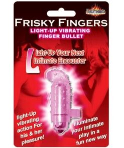 Frisky Finger Light Up Vibrating Finger Bullet - Magenta