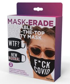 Hott Products Mask-erade Masks - F Covid/WTF?/New Normal X Pack of 3