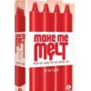 The 9's Make Me Melt Sensual Warm Drip Candles - Red Hot Pack of 4