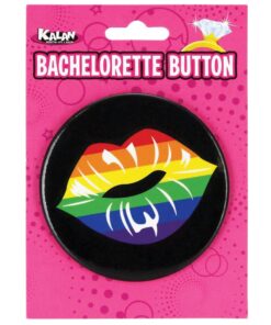 3" Button - Rainbow Lips