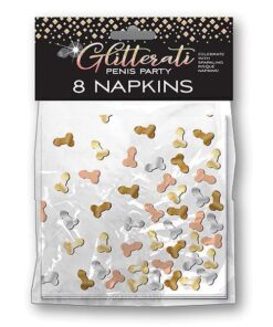 Glitterati Penis Party Napkins - Pack of 8