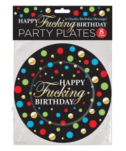 Happy Fucking Birthday Plates - Pack of 8