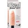 Real Feel No. 4  Long 6" Vibe Waterproof - Mutli-speed Flesh