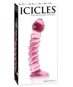 Icicles No. 28 Hand Blown Glass - Clear w/Ridges