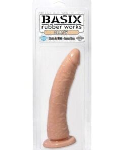 Basix Rubber Works 7" Slim Dong - Flesh