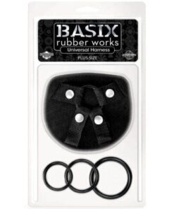 Basix Rubber Works Universal Harness Plus Size - Black