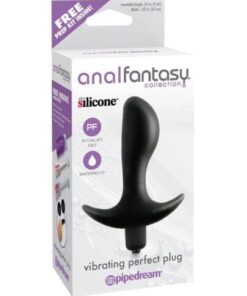 Anal Fantasy Collection Vibrating Perfect Plug - Black