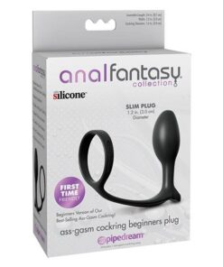 Anal Fantasy Ass-Gasm Cockring Beginners Plug - Black