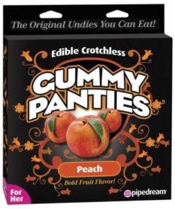 Edible Crotchless Gummy Panty - Peach
