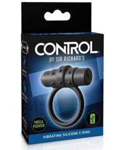 Sir Richards Control Vibrating Silicone C-Ring - Black