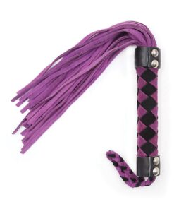Plesur 15" Leather Flogger - Purple