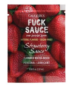 Fuck Sauce Flavored Water Based Personal Lubricant Sachet - .08 oz Strawberry
