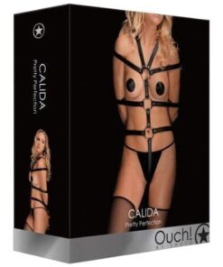 Shots Ouch Calida Pretty Perfection Female Body Harness - Black