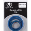 Spartacus Nitrile Cock Ring Set - Blue Pack of 3