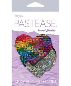 Pastease Color Changing Flip Sequins Heart - Rainbow O/S