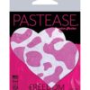 Pastease Premium Cow Print Glittery Velvet Heart  - Pink Strawberry O/S