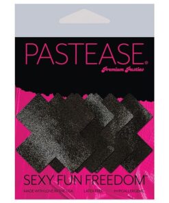 Pastease Petites Liquid Cross - Black O/S Pack of 2 Pair