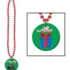 Holiday Beads w/Naughty or Nice Medal - Green/Red