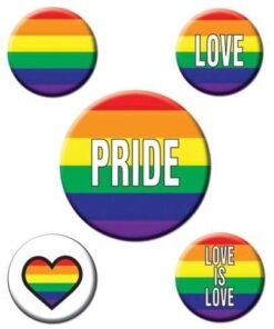 Rainbow Rainbow Party Buttons