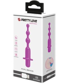 Pretty Love Hermosa Anal Beads Vibrator - 12 Function Fuchsia