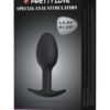 Pretty Love 3.34" Silicone Anal Plug w/Ball - Black