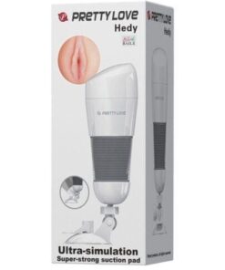 Pretty Love Hedy Suction Pad Stroker w/Bullet - White