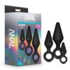 Blush Anal Adventures Platinum Silicone Loop Plug Kit - Black