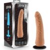 Blush Lock On 7.5" Hexanite Dildo w/Suction Cup Adapter - Mocha