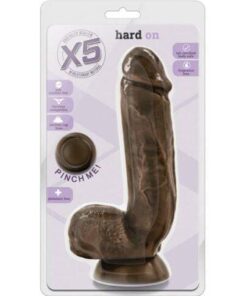 X5 Hard On Dildo Brown