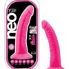 Blush Neo Elite 7.5" Silicone Dual Density Cock w/Balls - Neon Pink