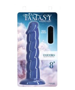 Fantasy Addiction 8" Unicorn Dildo - Blue