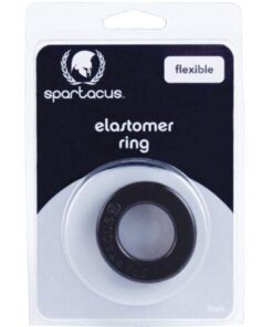 Spartacus Elastomer Cock Ring - Metro Black