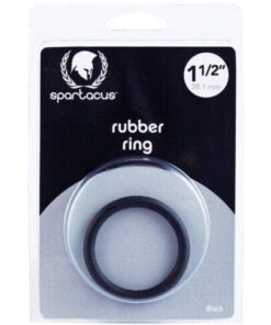 Spartacus 1.5" Rubber Cock Ring - Black