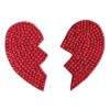 Rhinestone Broken Heart Reusable Pastie - Red O/S