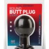 Round Butt Plug Large - Black