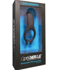 OptiMale Rechargeable Vibrating C Ring - Black